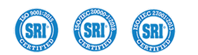 Badges of ITCON's Accreditations: ISO 9001:2015, ISO/IEC 27001:2013, ISO/IEC 20000-1:2018, CMMI SVC Level 3, CMMI DEV Level 3