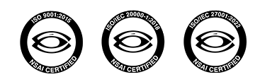 Badges of ITCON's Accreditations: ISO 9001:2015, ISO/IEC 27001:2013, ISO/IEC 20000-1:2018, CMMI SVC Level 3, CMMI DEV Level 3